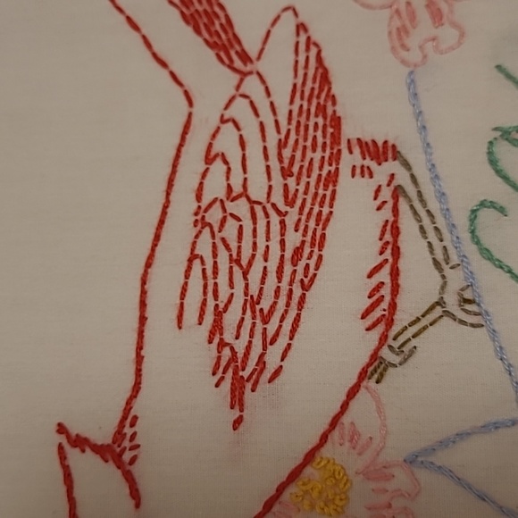 Vintage Hand Stitched Virginia State Bird & Flower - Picture 3 of 15